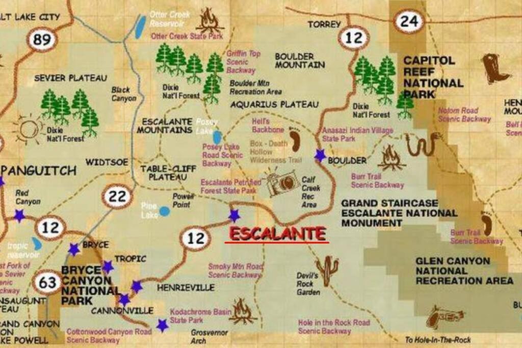 Red Rock Ranch Log Cabin: Large, Fully Furnished Escalante Bagian luar foto